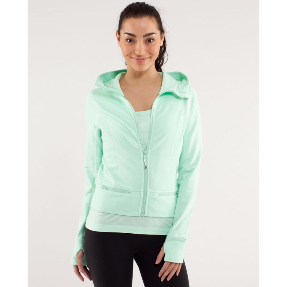 Lululemon Throw Me Over Hoodie Mint Zip Jacket 12